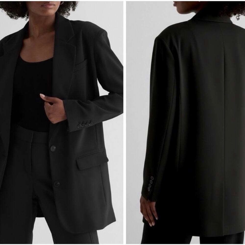 Express Oversized Boyfriend Blazer Black Size M/L NWT
